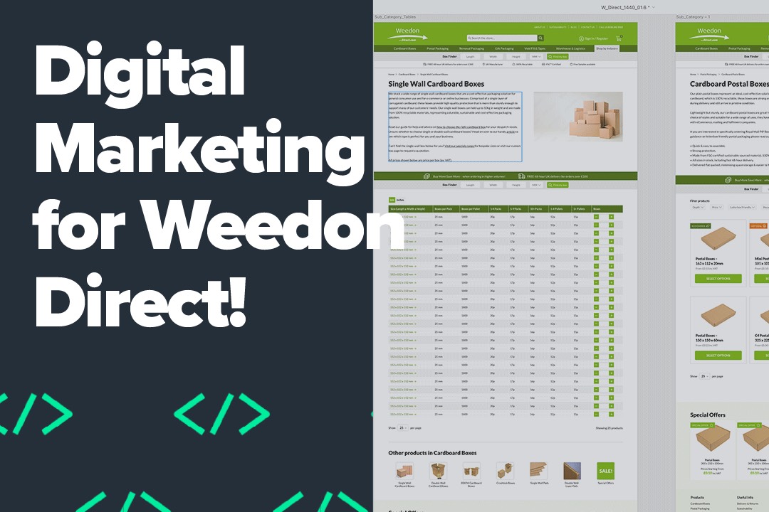 Digital Marketing for Weedon Direct